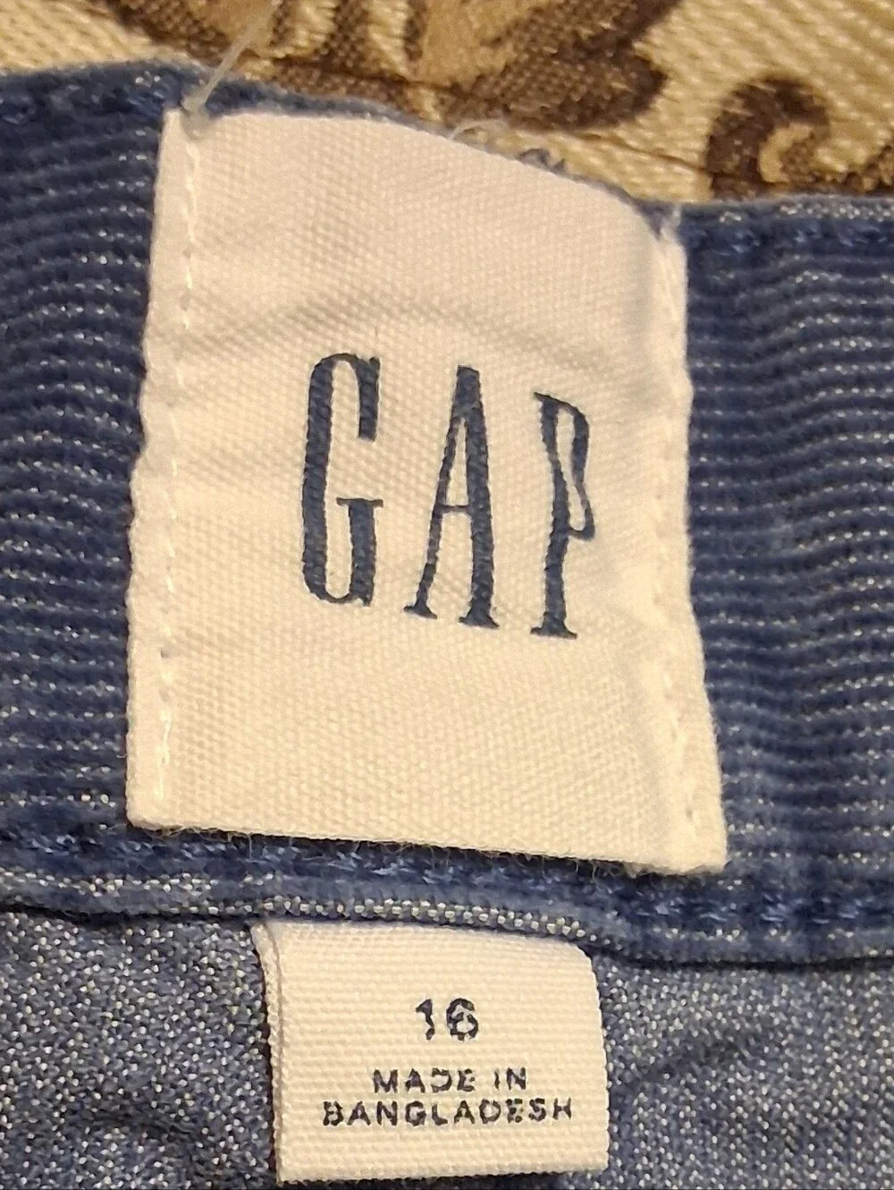 GAp Women Corduroy Short Cutoff Mid Rise Blue Sz16‎ Fray Hem Summer Casual